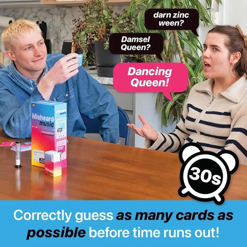 

Веселые музыкальные игры Карты Игры с неправильно услышанной музыкой Угадай песню или исполнителя с 500 карточками лирической бессмыслицы Семейные карточные игры