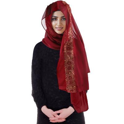 Islamic Cap Hijab Turban Cap Shawl Breathable Chiffon Turban Scarf Middle East Indian Style Headdress Muslim Stole Windproof UV Protection Head Cover