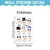 Cute cartoon window decoration window sticker self-adhesive Christmas snowman emoji wall sticker