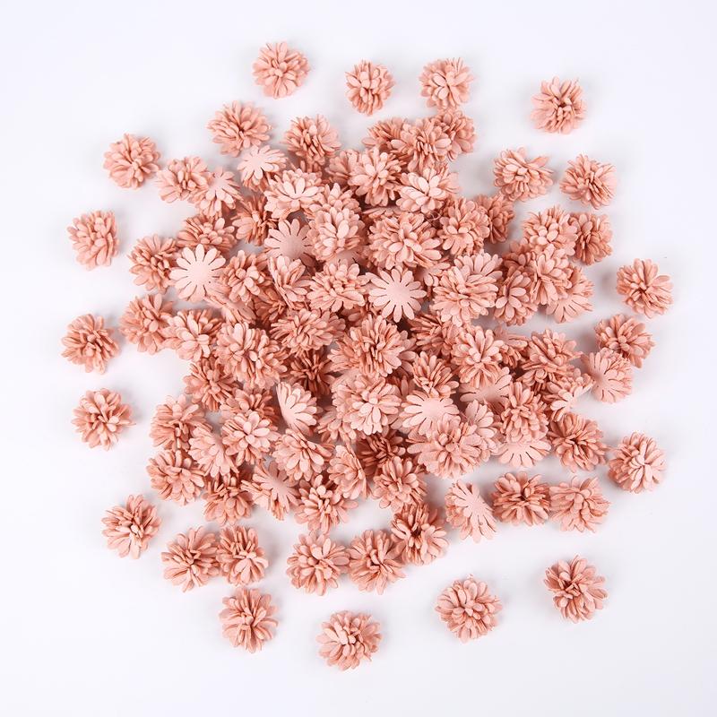 

12/24/36Pcs Flannel Fabric Daisy Flower Head Artificial Flowers Handmade DIY Crafts Wedding Room Decoration Clothing Accessories 12Pcs рожевий