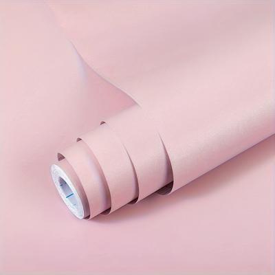 1 Roll 23.62*393.7in Self-adhesive Wallpaper  Pink Wallpaper  Peeled and Pasted Dormitory Wallpaper  Furniture Renovation Wallpaper Wall Decoration!