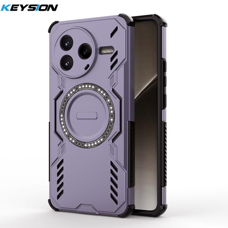 KEYSION Hollow Heat Dissipation Case for POCO F7 Pro F7 Ultra Magnetic Cooling Shockproof Phone Cover for Xiaomi POCO F7 Ultra