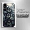Skull tempered glass phone case suitable for Samsung Galaxy S26 S25 S24 S23 S22 S20 FE/Ultra/Plus5G anti drop back cover