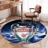 Liverpool F.C Pattern Round Rug, Indoor/Outdoor Mat, for Picnic, Gameroom, Bedroom, Office, Living Room, Home Decor Carpet, Birthday Gift