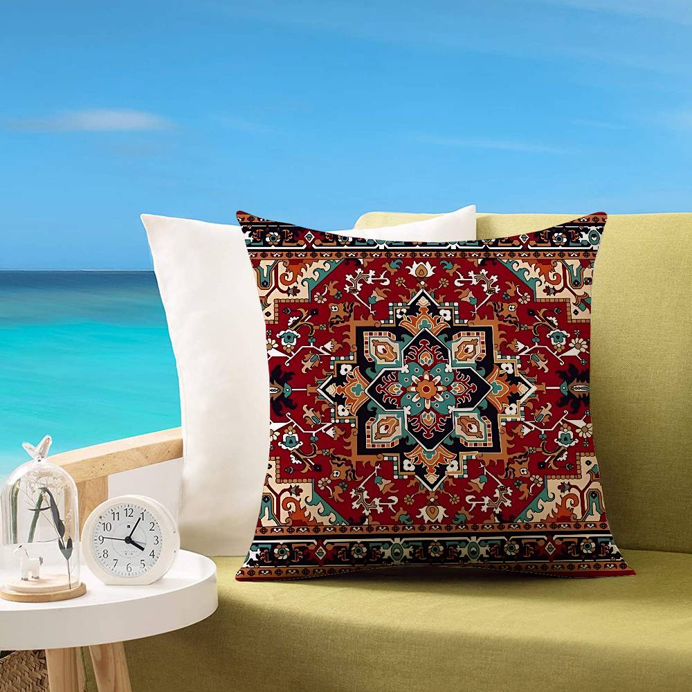 Persian Carpet Customizable Square Pillowcases Stylish And Soft Perfect For Beds Cars And Sofas