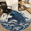 1pc Ocean Mermaid Office Round Area Rug,  Mat Suitable For Office, Under Office Chairs Bedroom Living Room Home Decor, Room Deco