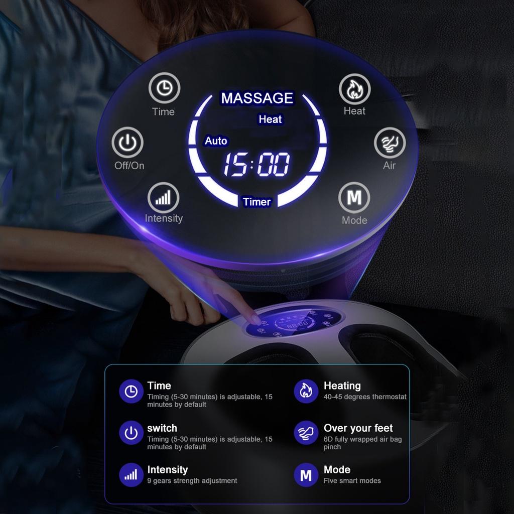 Air Compression Kneading Roller Massager 50w Infrared Heating Therap Foot Care Machine Electric Shiatsu Foot Massage Machine