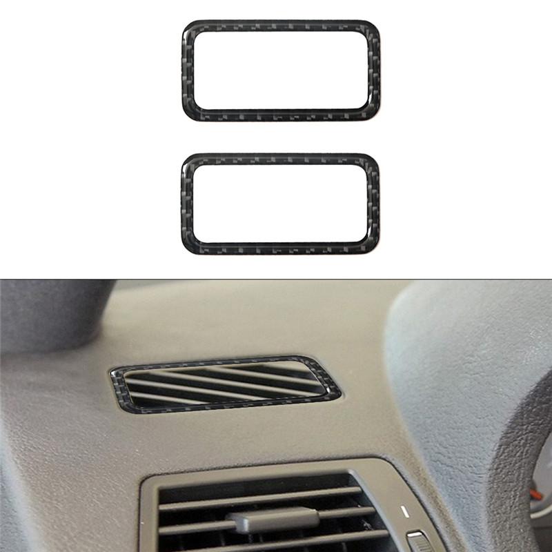 Carbon Fiber Car Center Console Air Conditioning CD Gear Control Panel Trim Cover Sticker For BMW X5 2000-2006 Car Accessories