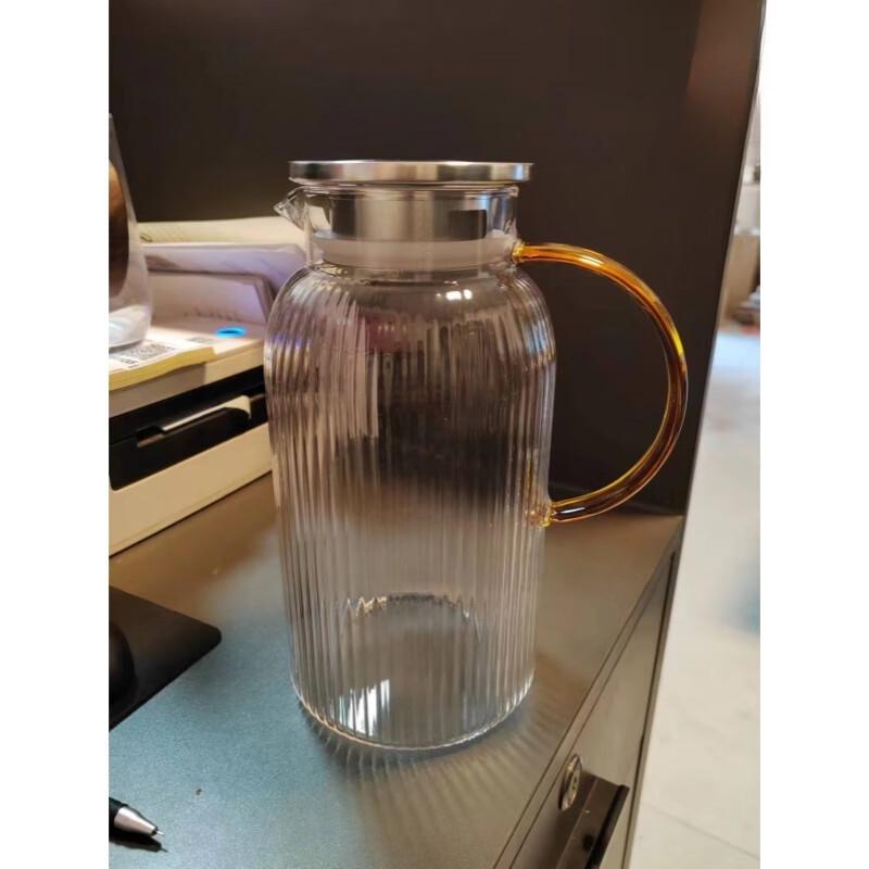 Shangqi Vertical Stripe Glass Water Pitcher Set