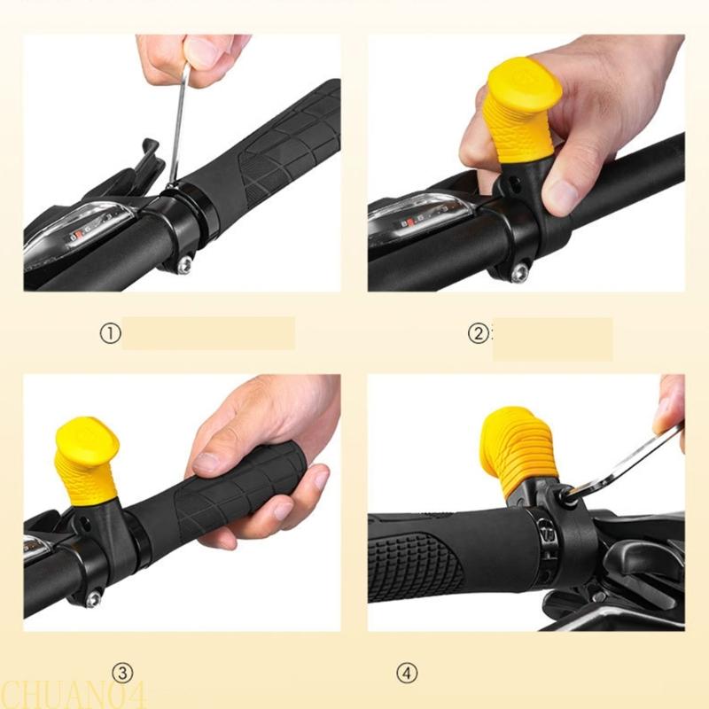 A1A2 Comfortable Bicycles Handlebars End Ergonomically Cycling Thumb Grips Universal Bike Handle Accessorie