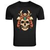 Samurai Skull Helmet Warrior Graphic T-Shirt