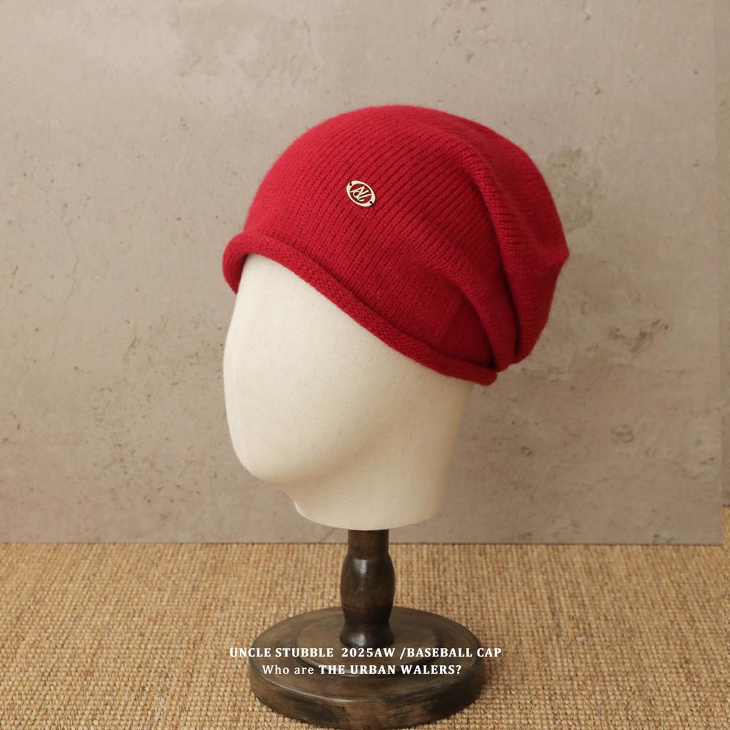 Warm Ear protecting and Cold Hats for Men and Women Fashionable and Versatile Knitted Pile Hats  Face Showing Small Curled Edge Woolen Hats