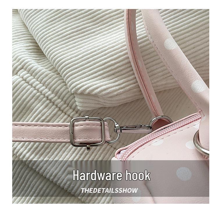 Niche Girly Polka Dot Cylinder Handbag - 2026 Versatile Shoulder & Crossbody Pillow Bag