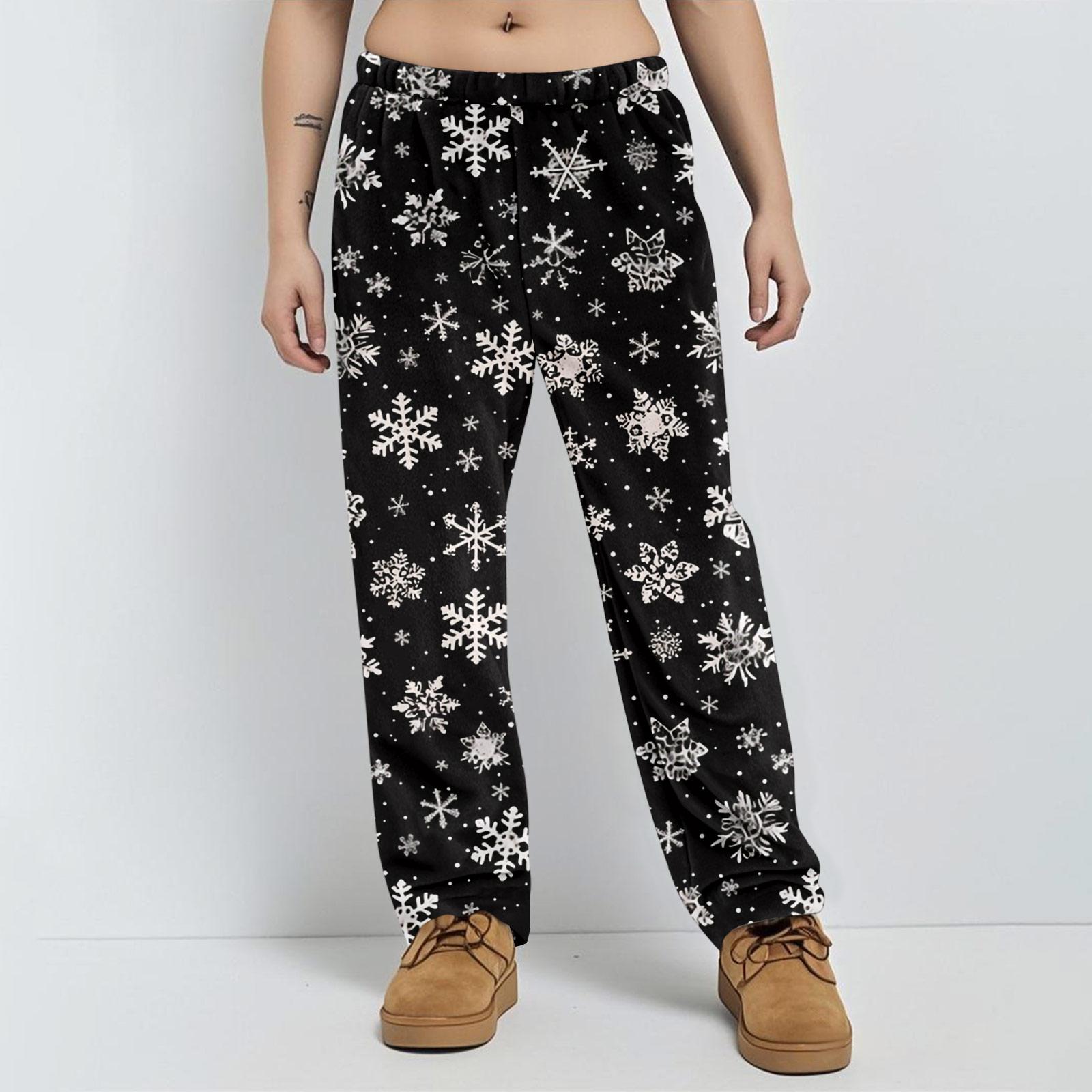 

Пижамные брюки Домашняя одежда Повседневные Брюки на кулиске с эластичной талией Удобные Прямые Брюки для йоги Свободные L чёрный