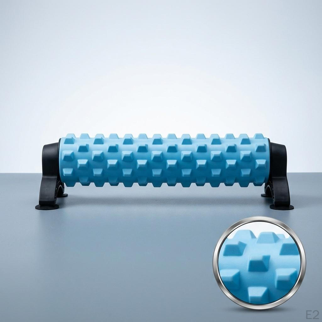 Detachable Foam Roller with Stand for Muscle Relaxation and Leg Slimming Light Blue Crescent 45cm