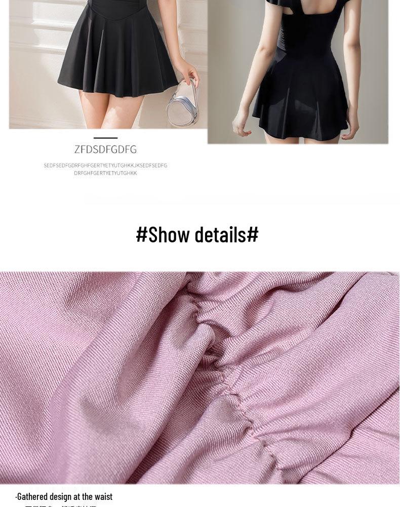 2025 Stylish Slimming One-Piece Skirted Swimsuit for Women - Tummy Control & Chest Support, Ideal for Vacations.