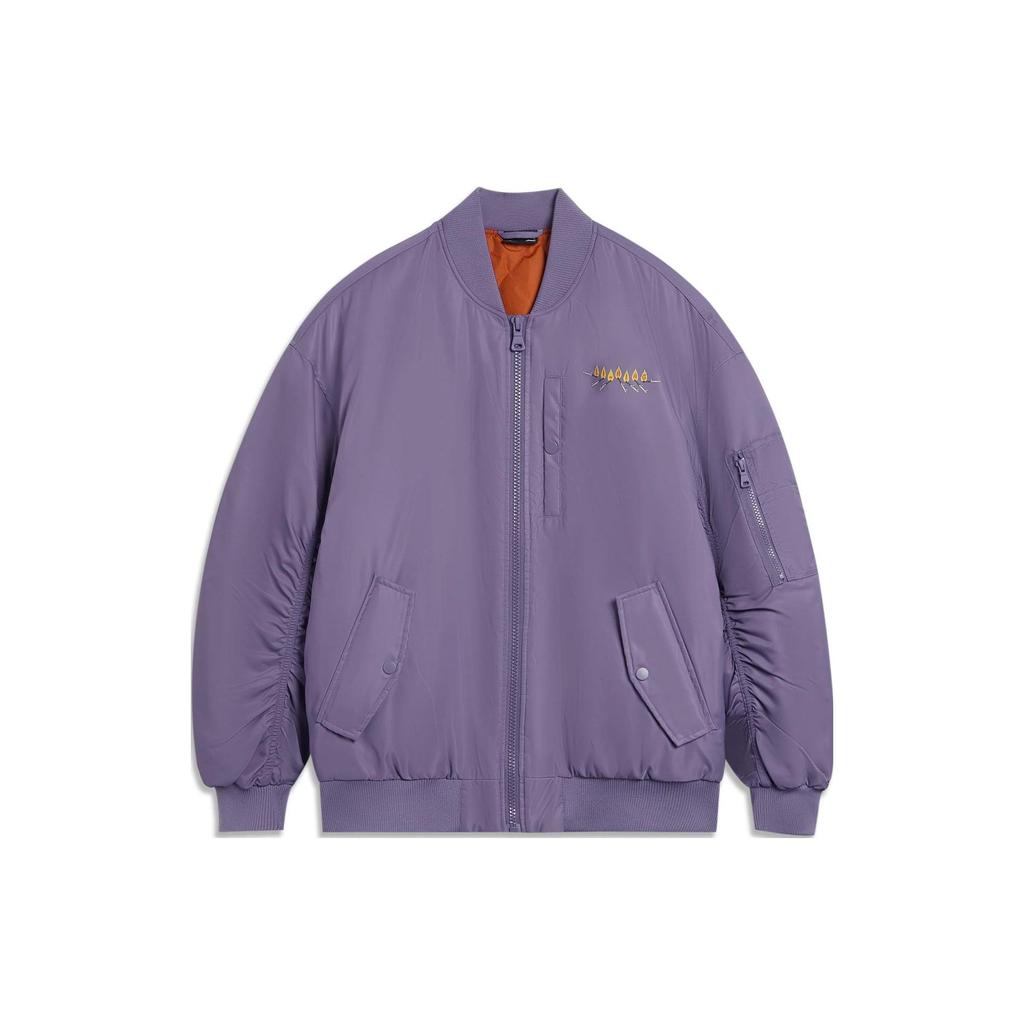 Li Ning Phil Hackett Collaboration Solid Color Loose Casual Jacket Men Jacket Dark-Crystal-Purple AJDT629-4