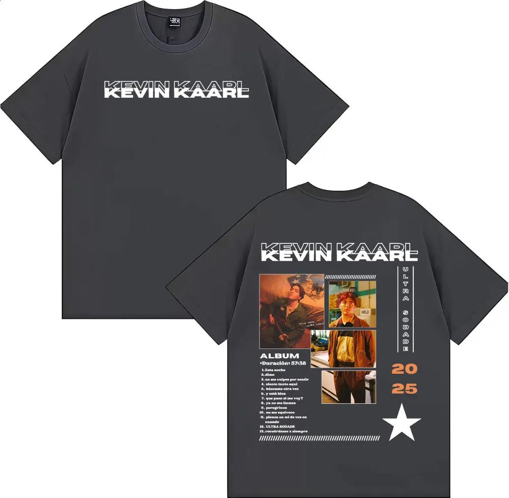 Rapper Kevin Kaarl Ultra Sodade Tour Cover T Shirt Men Women Harajuku Vintage High Street T-shirts Cotton Oversized T-shirt