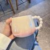 High value Pearlescent Mug with Lid Spoon Ceramic Cup for Girls Niche Couples Water Cup Office Coffee Cup