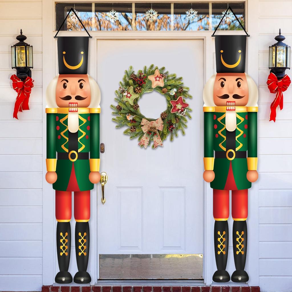 Christmas Nutcracker Shaped Door Couplet Navidad Natal Noel Wall Hanging Merry Christmas Decorations For Home 2025 New Year 2025