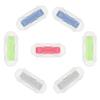 Pack of 7 Tennis Vibration Dampener   for Tennis Racket
