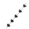 Rain Chain 3.3ft Decorative Rain Catcher Chain for Gutters Outside Rain Gutter Downspout Aluminum Alloy Black A