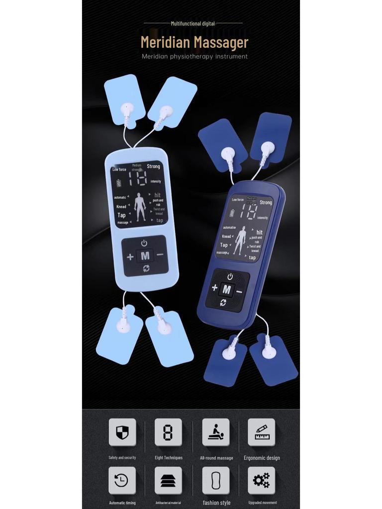 Rechargeable Multi-functional Meridian Pulse Massager with Chinese & English Settings