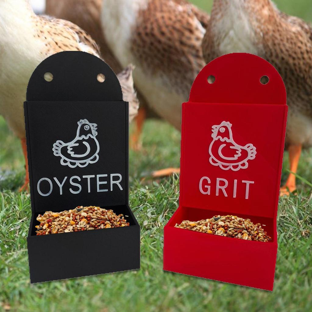 Grit Feeder For Chicken Coop Hangable Poultry Food Container Hangable Chicken Feeding Trough For Farm Backyard 2 Pieces Duck