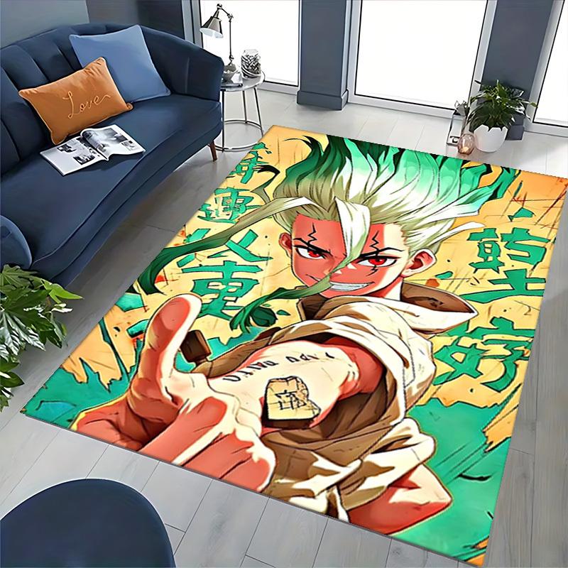 1 pezzo Dr. Tappetino per Sedia Anime Personaggio di Pietra - Tappeto Antiscivolo per Ufficio con Design a Simbolo di Pietra, Perfetto per Arredamento Casa, Stanza dei Giochi, Dormitorio e Altro!Q073