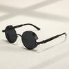 Glazzy retro round-rimmed steampunk sunglasses for mendesign for divingfishing and vacation