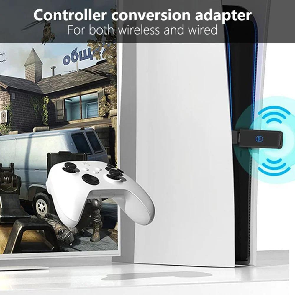 Drahtloser USB-Adapter, tragbarer PC-TV-Box-Adapter, Plug-and-Play-USB-Adapter, keine Verzögerung, leicht, für PS4/PS5/Xbox/Switch, drahtloser Controller-Adapter