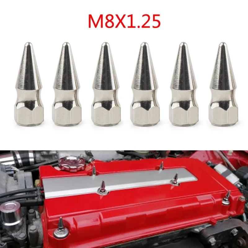 

JDM Стиль M8X1.25 Хромовані Шипи Болт Шипатий Клапанна Кришка Моторний Відсік Декоративна Шайба Комплект Для Сумісного Двигуна