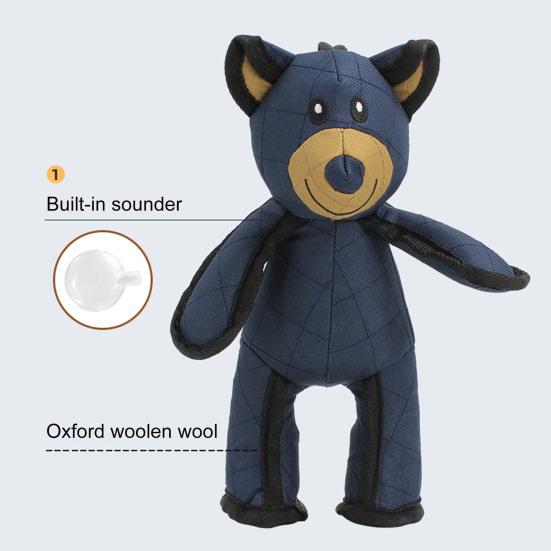 1/2Pcs Indestructible Bear Dog Toy for Aggressive Chewers Squeaky Bear Dog Toy Interactive Plush Chew Toy for Large Breed Dogs
