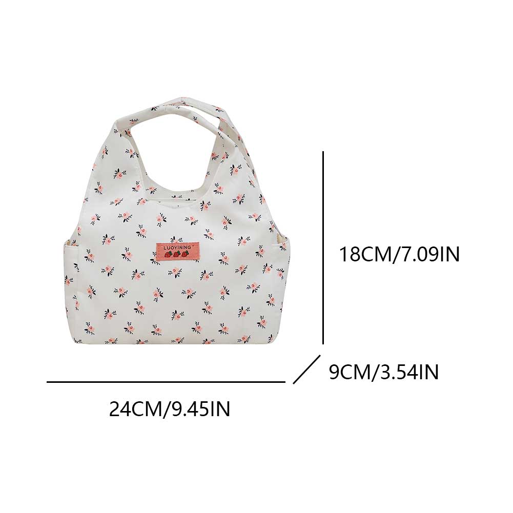 Lunch Bag for Women Men Cute Floral Lunch Box Reusable Lunch Tote Bag Zipper Lunch Container for Home School Office Outdoor Use 2390₽