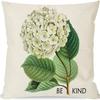 Plant and Flower Hydrangea Printed Linen Pillowcase Home Sofa Living Room Bedroom Pillowcase