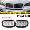 For BMW X5 E70 X6 E71 2007-2013 Car Grille Front Kidney Grill Diamond Style Chrome Black 51137157687 51137157688 51137185223