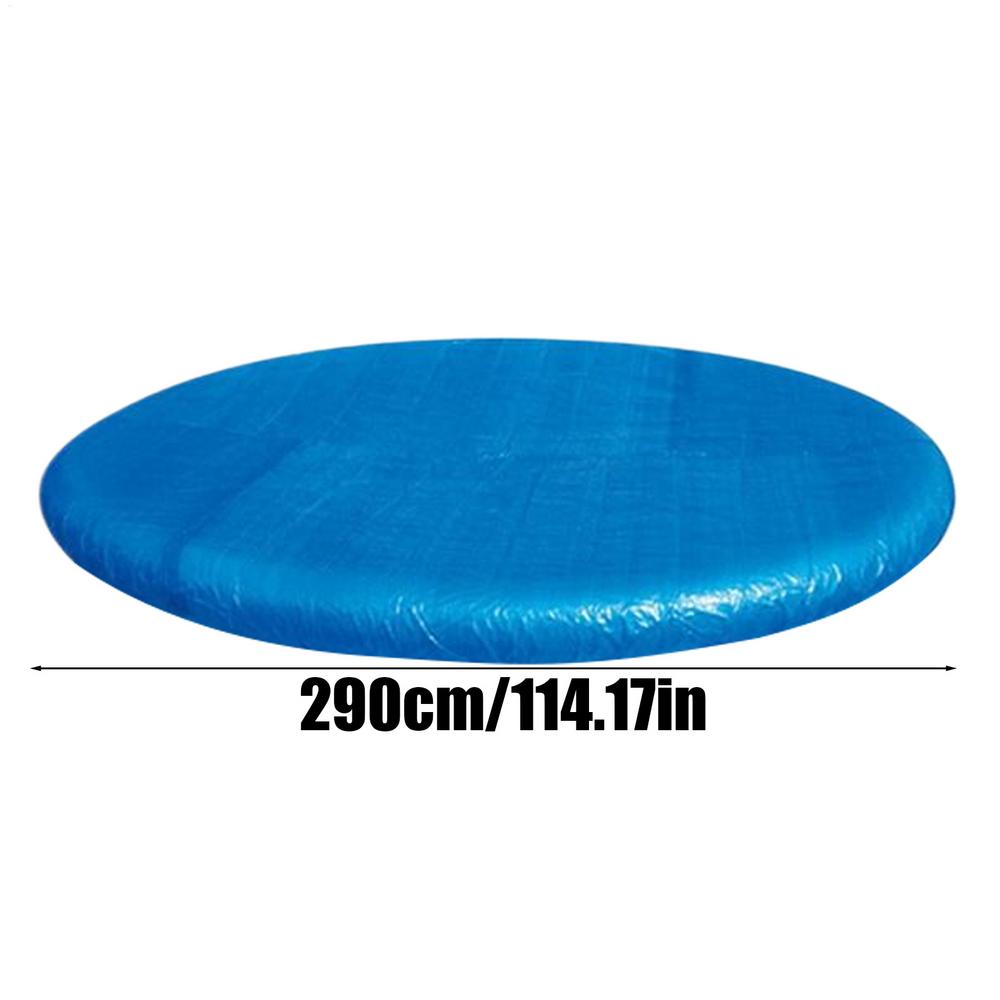 Round Pool Cover Swimming Pool Cover Protector Dustproof Hot Tub Protective Lid With Drawstring for Outdoor Yard Backyard
