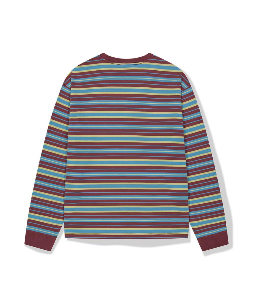 WKNDRS Multi Stripe Ls T-Shirt (Burgundy)