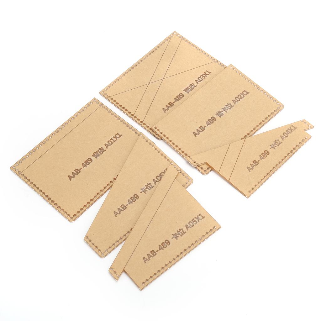 Clear Acrylic Purse Pattern Stencil Template Drawings Set Leather Hand Craft DIY Tool