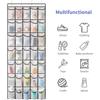 2pcs 35 Pocket Wall-mounted Sundries Shoe Organiser Closet Storage Shoe Rack Mesh Pocket Clear Hanging Over Shoe Organizers