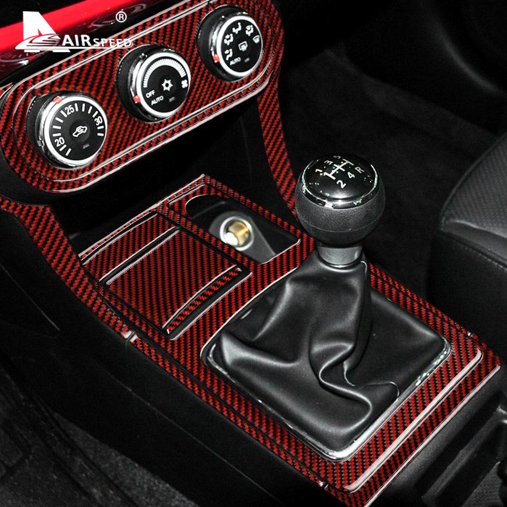 Real Soft Carbon Fiber Sticker for Mitsubishi Lancer 2008 2009 2010 2011 2012 2013 2014 2015 Central Control Gear Shift Panel
