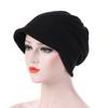 Moda damska Bawełna Pure Color Ciepła jesienna czapka Doug Chinstrap wzdłuż turbanu