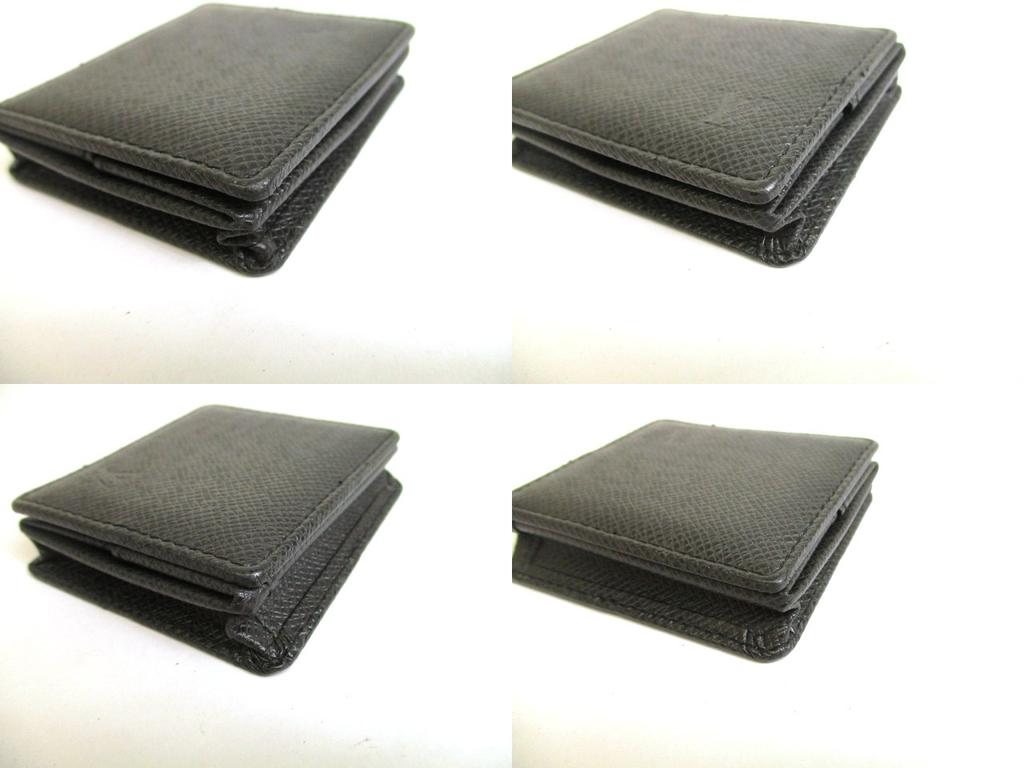 Authentic LOUIS VUITTON Taiga Ardoise Leather Coin Purse Porto Monnaie Boite #a900  Refurbished
