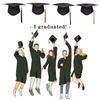 NEW Graduation Hat Black Adult Bachelor Caps with Tassels University Master Congratulation Graduation Party Decoration Supplies