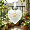 Creative Home Garden Ornament Heart Shaped Acrylic Hanging Pendant for Car Rear View Mirror, Mirror Charm Translucent Christmas Tree And Keychain