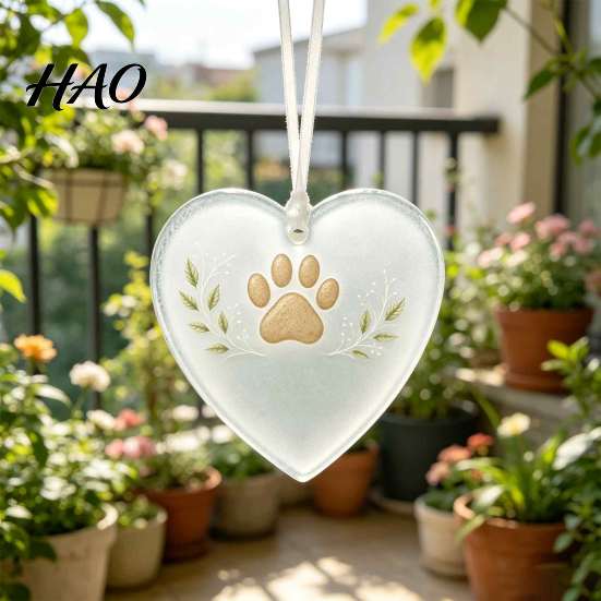 Creative Home Garden Ornament Heart Shaped Acrylic Hanging Pendant for Car Rear View Mirror, Mirror Charm Translucent Christmas Tree And Keychain