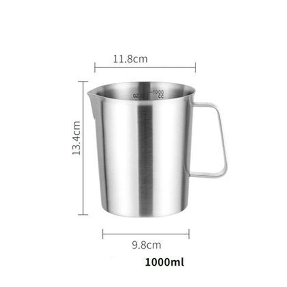 Stainless Steel Graduated Cup with Scale Milk Frothing Jug Stainless Steel Cup Coffee Making
