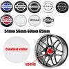 4 Stück 3D neues 65mm 60mm 56mm 54mm Auto Rad Emblem Radnabendeckel Auto Felge Tuning Abdeckungen Aufkleber Zubehör