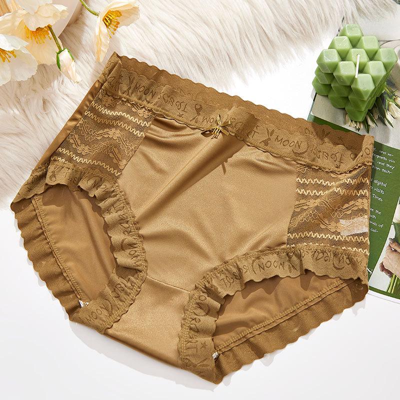 

1 шт. бесшовные трусики для женщин, сексуальное кружевное нижнее белье с цветочным узором, высокая талия, большие размеры 3XL, однотонные шелковые дышащие трусы женские XXXL зелёный