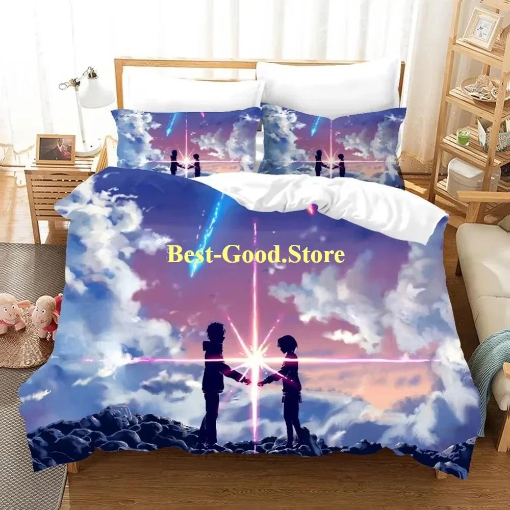 

Comforter Hot Your Name Movie Bedding Set Printed Bed Set With Bed Soft Single Double Queen Super King Size Comforter (quilt)-EU Single(135*200cm)3pcs